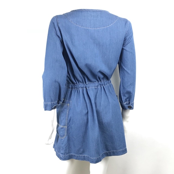 Lepsim Lowrys Farm Chambray Tie Waist Denim Pocket - Picture 2 of 5